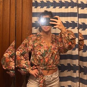 Free People wrap crop top size XS